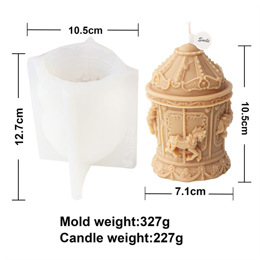 Retro Carousel Candle Mold