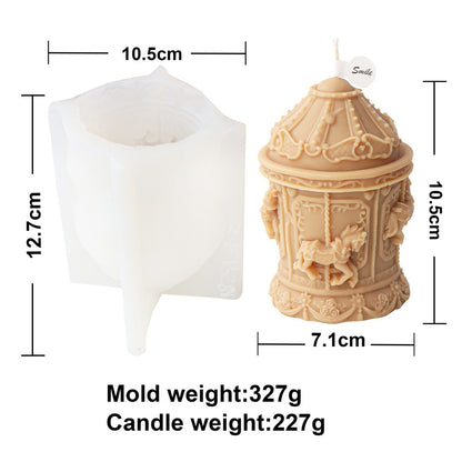 Retro Carousel Candle Mold