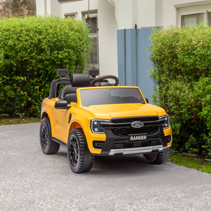 12V Kids Ride On Truck - Yellow