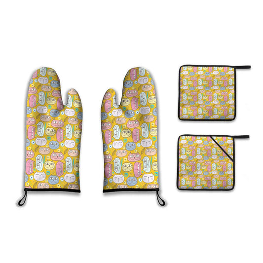 4 Piece Cat Design Potholder Set - Shop Jobie