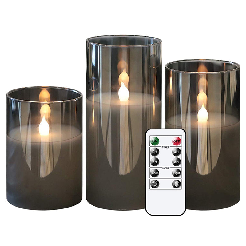 Glass LED Electronic Candle Lamp