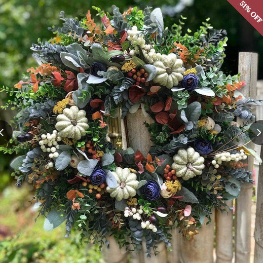 Eucalyptus & Pumpkin Wreath - Shop Jobie