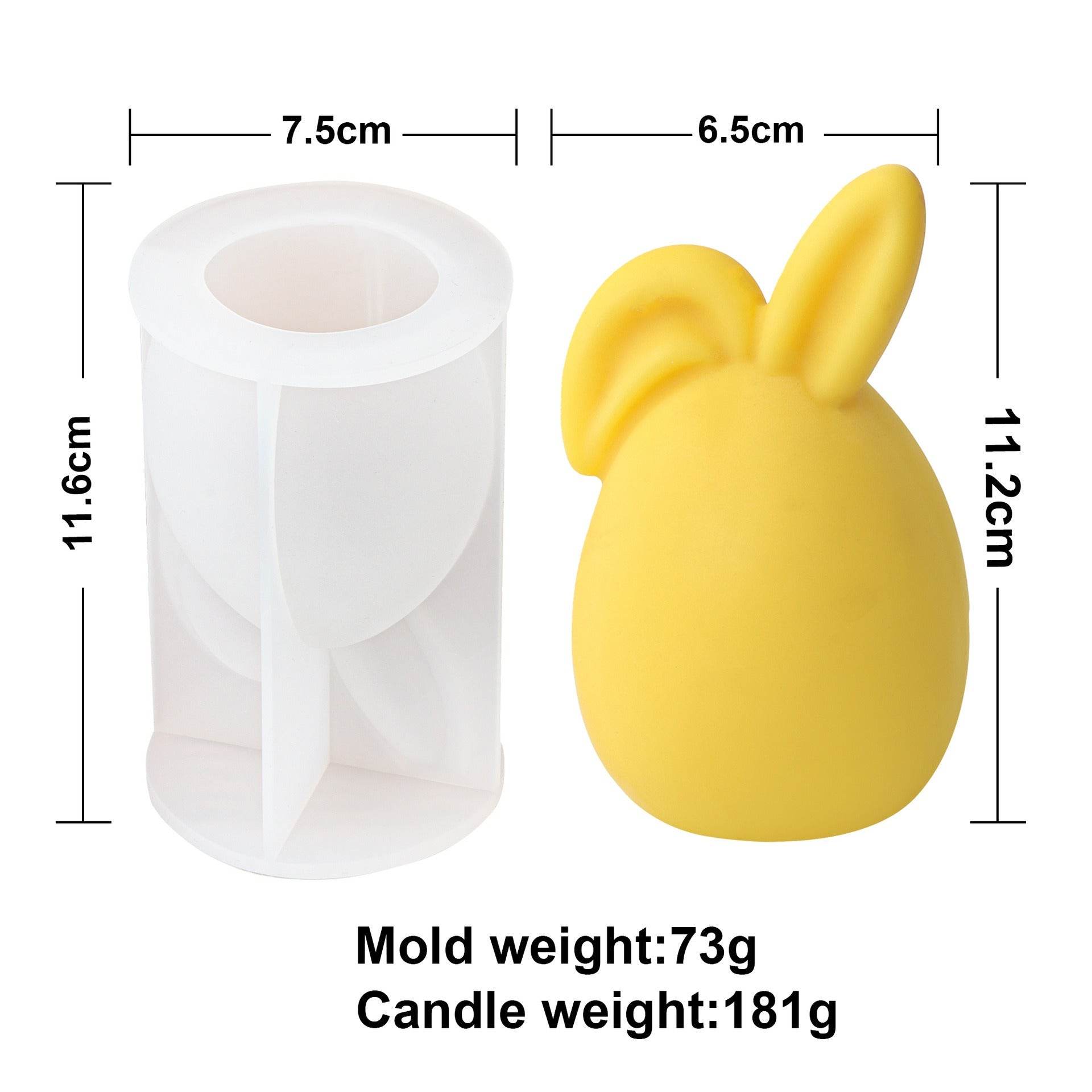 Silicone Egg Bunny Candle Mold - Shop Jobie