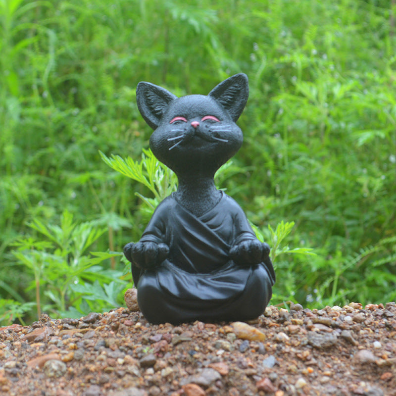 Cat Meditation Statue