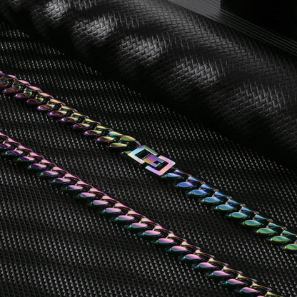 Miami Cuban Link Chain - Rainbow Tone