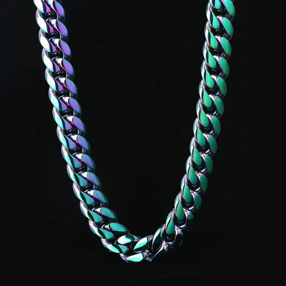 Miami Cuban Link Chain - Rainbow Tone