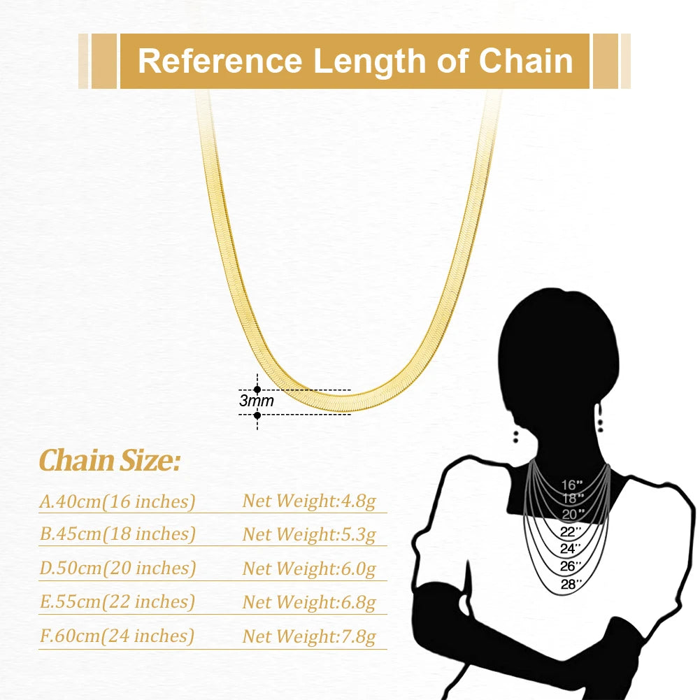 Genuine Solid 925S Italian 4.5mm Herringbone Chain Necklace