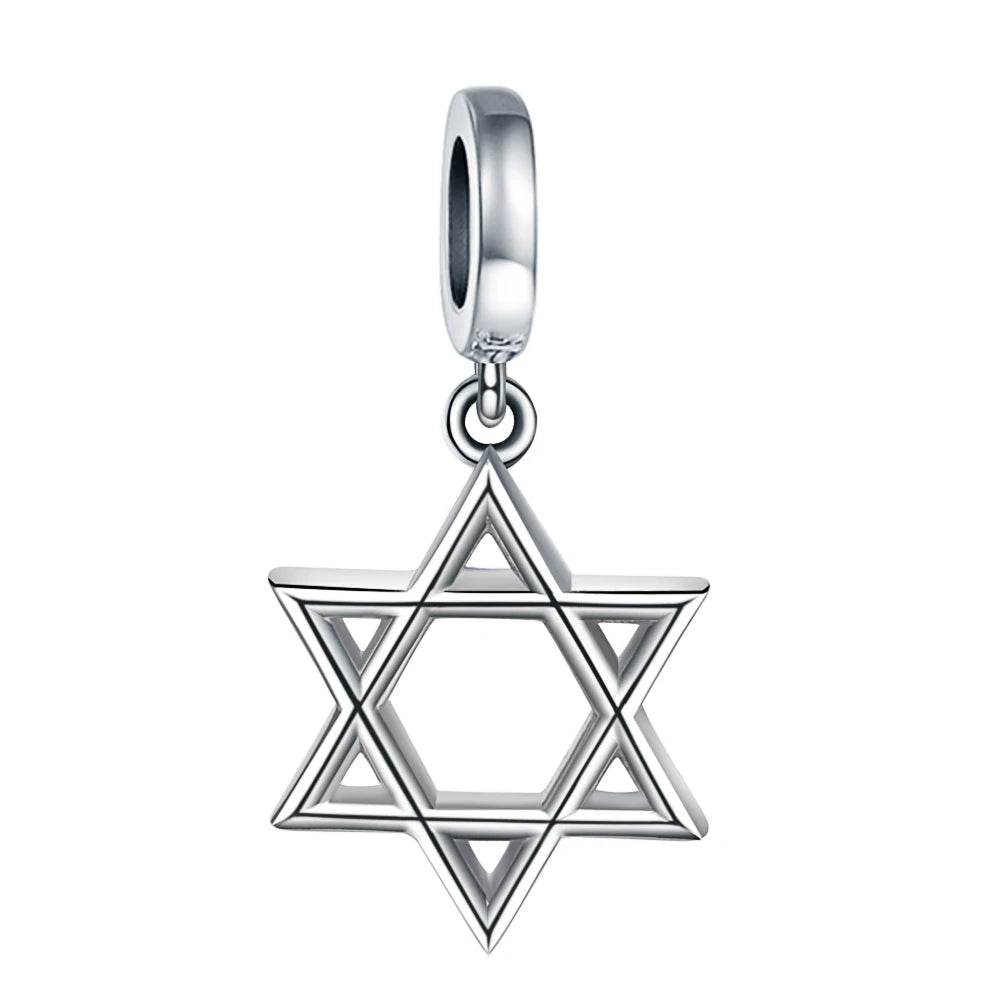 925S Jewish Scroll Bead With Cubic Zirconia Charm - Shop Jobie