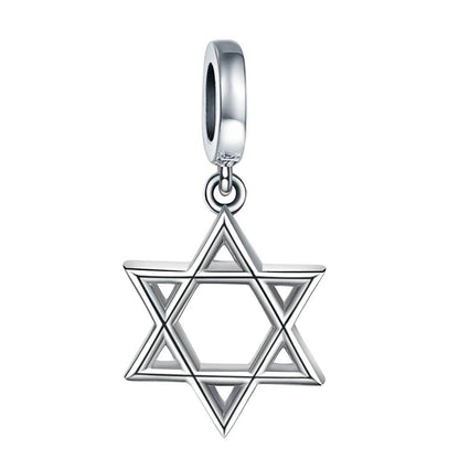 925S Jewish Scroll Bead With Cubic Zirconia Charm - Shop Jobie