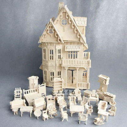 Wooden Dollhouse Miniature Furniture DIY - Shop Jobie