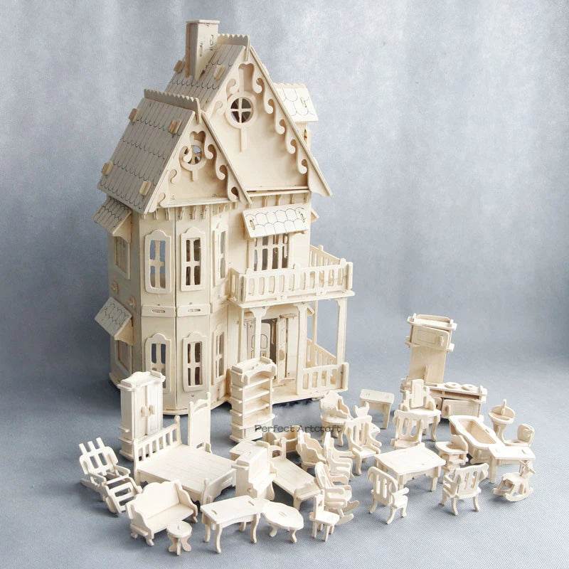 Wooden Dollhouse Miniature Furniture DIY - Shop Jobie