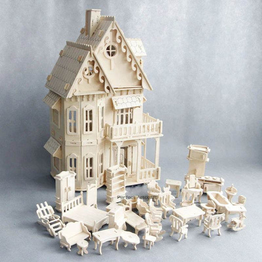 Wooden Dollhouse Miniature Furniture DIY - Shop Jobie