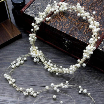 Wedding - Crystal Pearl Long Tiaras - Shop Jobie