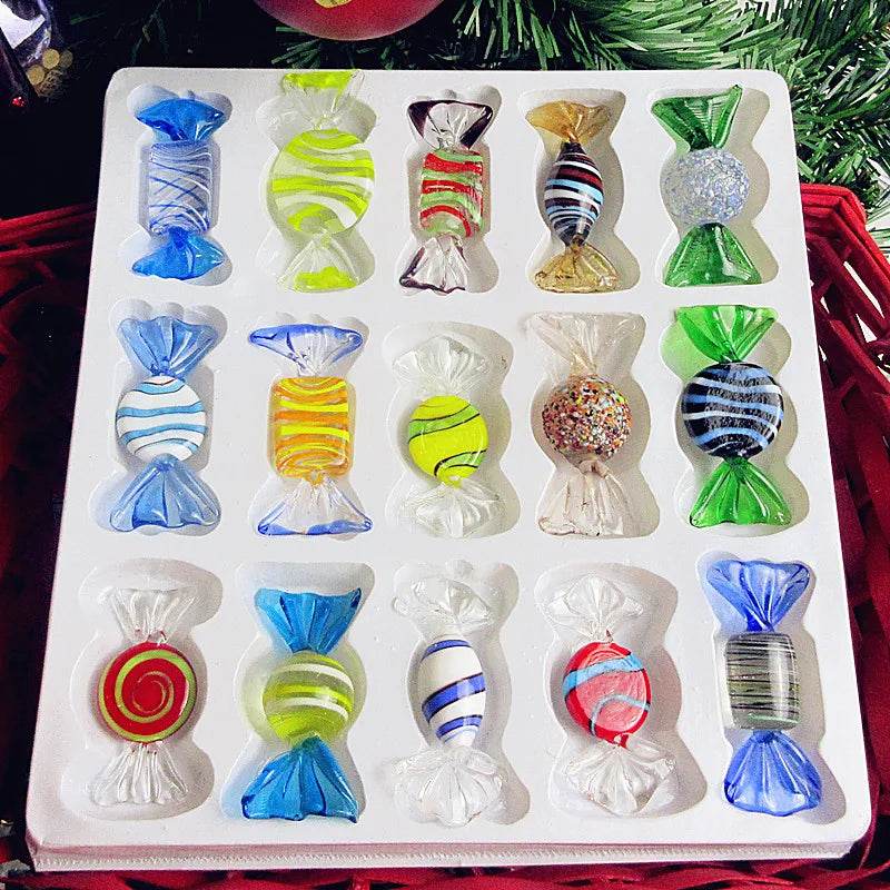 15Pc Set Murano-Style Glass Candy Pop Art - Shop Jobie