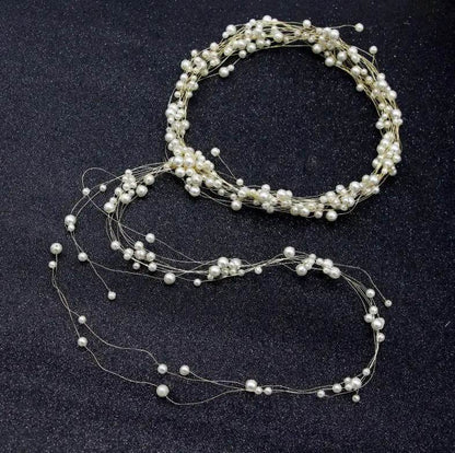 Wedding - Crystal Pearl Long Tiaras - Shop Jobie