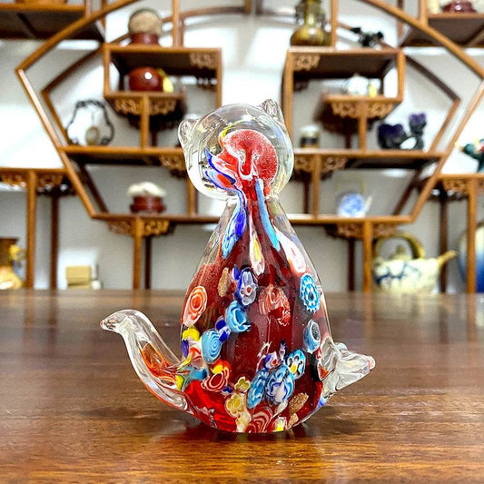 Modern Art Hand Blown Cat Figurine - Shop Jobie