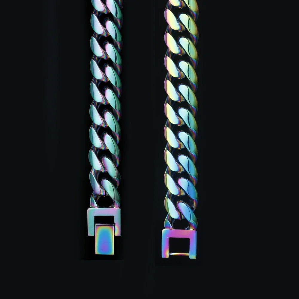 Miami Cuban Link Chain - Rainbow Tone