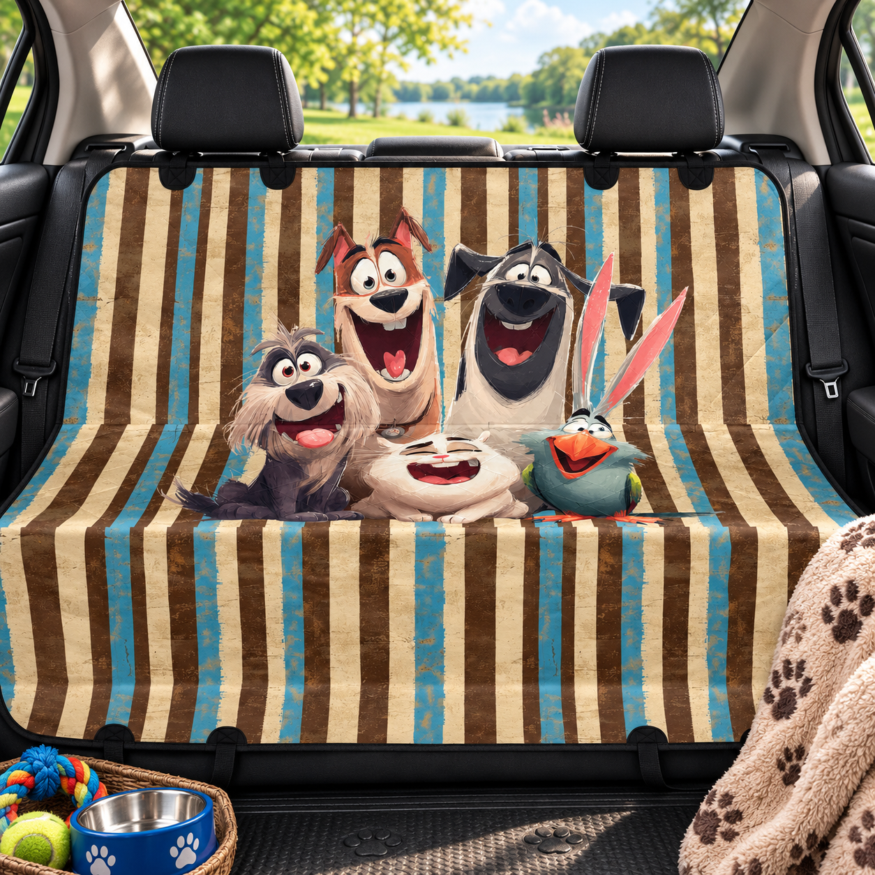 Custom Quilted Pet Seat Cover