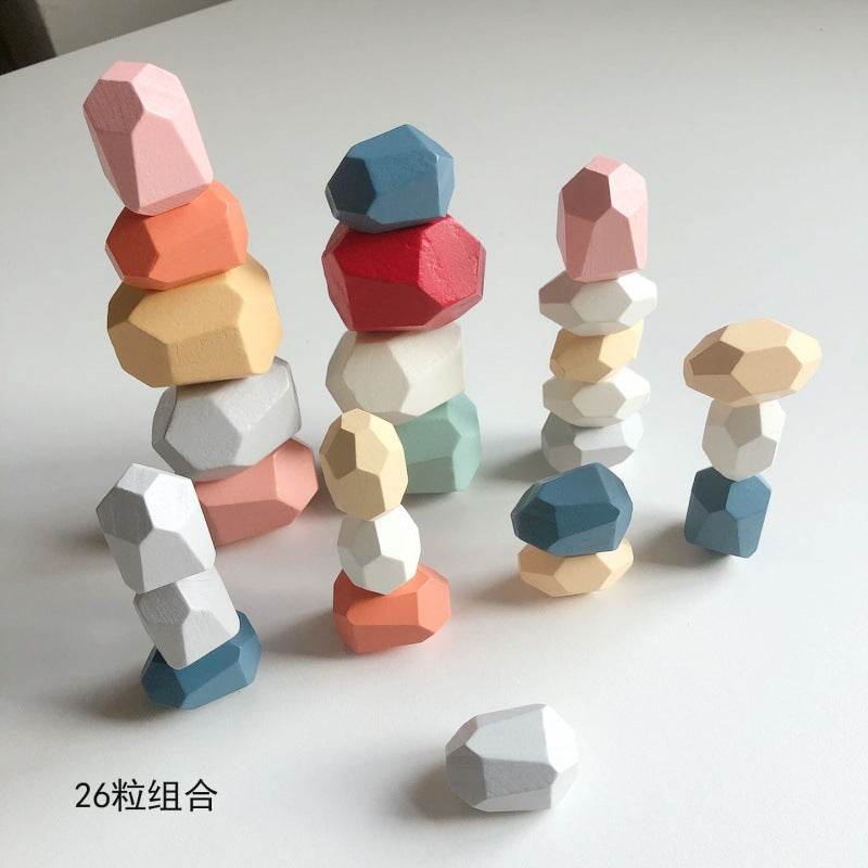 Montessori Principled Stacked Stone Wooden Blocks - Shop Jobie
