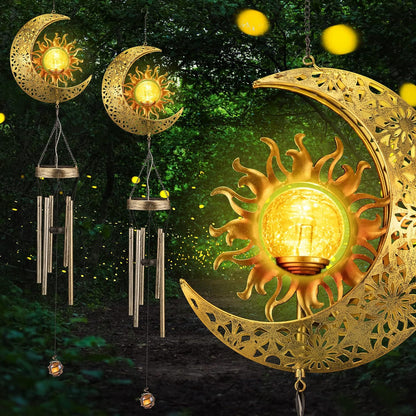 Solar Moon Sun Face Wind Chime