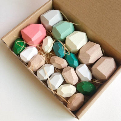 Montessori Principled Stacked Stone Wooden Blocks - Shop Jobie