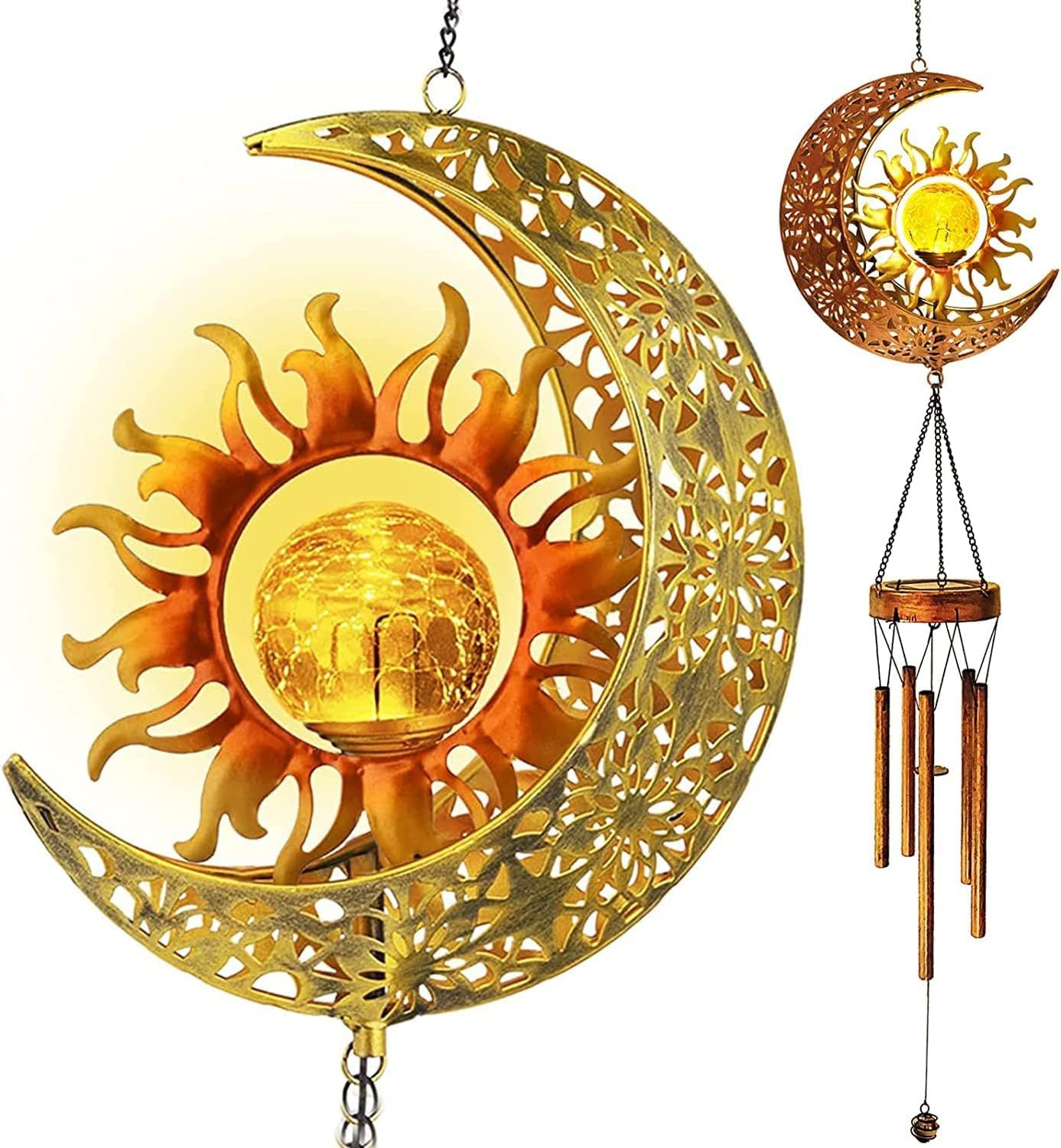 Solar Moon Sun Face Wind Chime