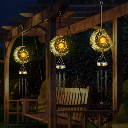 Solar Moon Sun Face Wind Chime