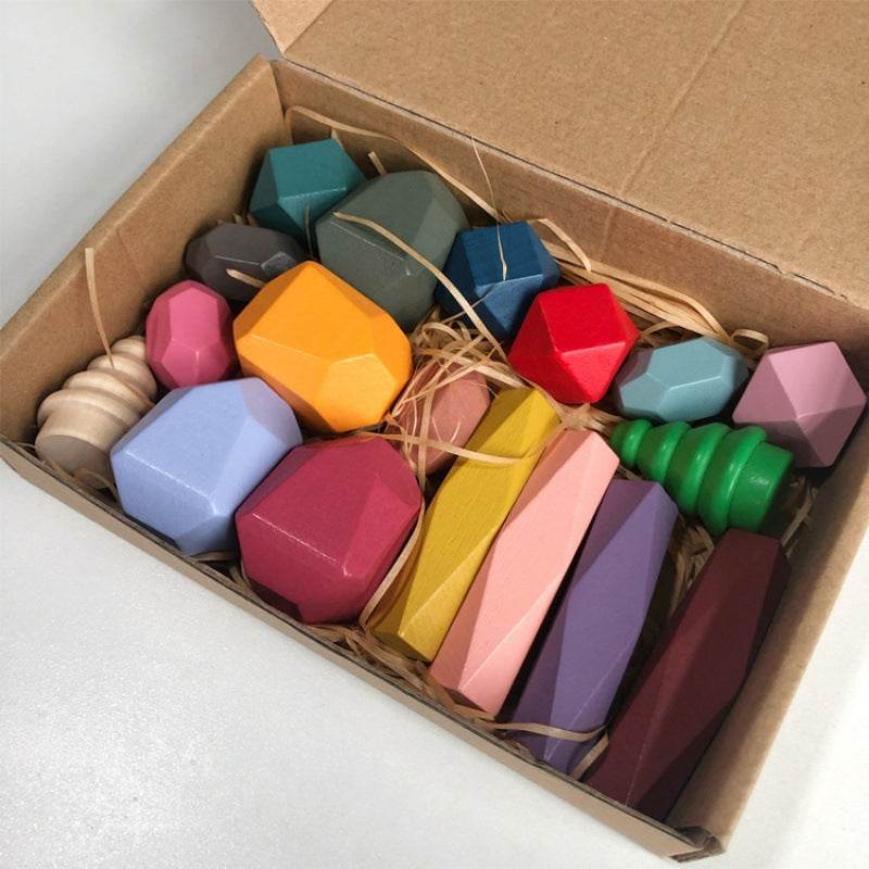 Montessori Principled Stacked Stone Wooden Blocks - Shop Jobie