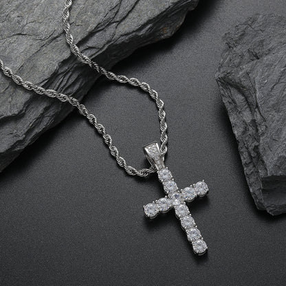 Silver Cross Pendant Necklace