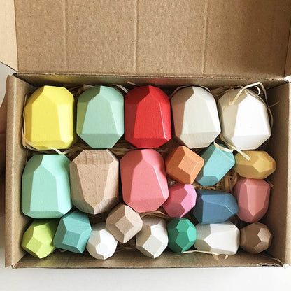 Montessori Principled Stacked Stone Wooden Blocks - Shop Jobie