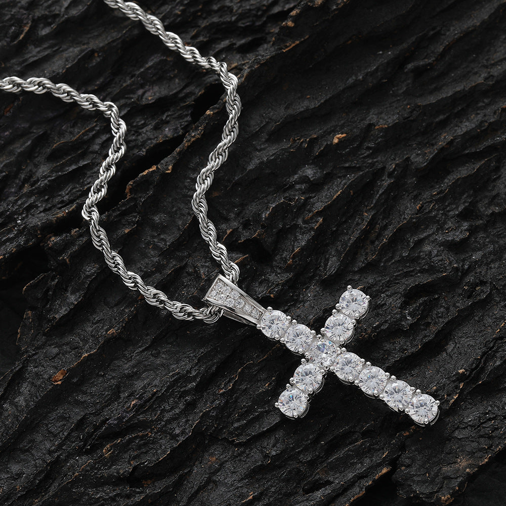 Silver Cross Pendant Necklace