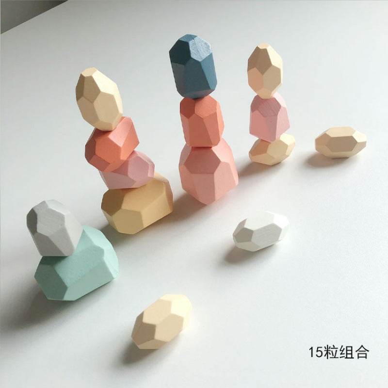 Montessori Principled Stacked Stone Wooden Blocks - Shop Jobie