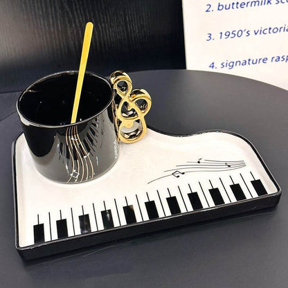 Music Lovers Piano Key Cup and Saucer Set - Shop Jobie