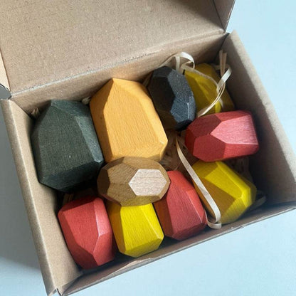 Montessori Principled Stacked Stone Wooden Blocks - Shop Jobie