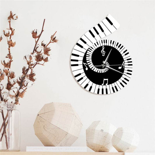 Treble Clef Piano Keyboard Wall Clock - Shop Jobie