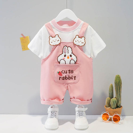 Summer Cartoon Short-Sleeved Overalls - Shop Jobie