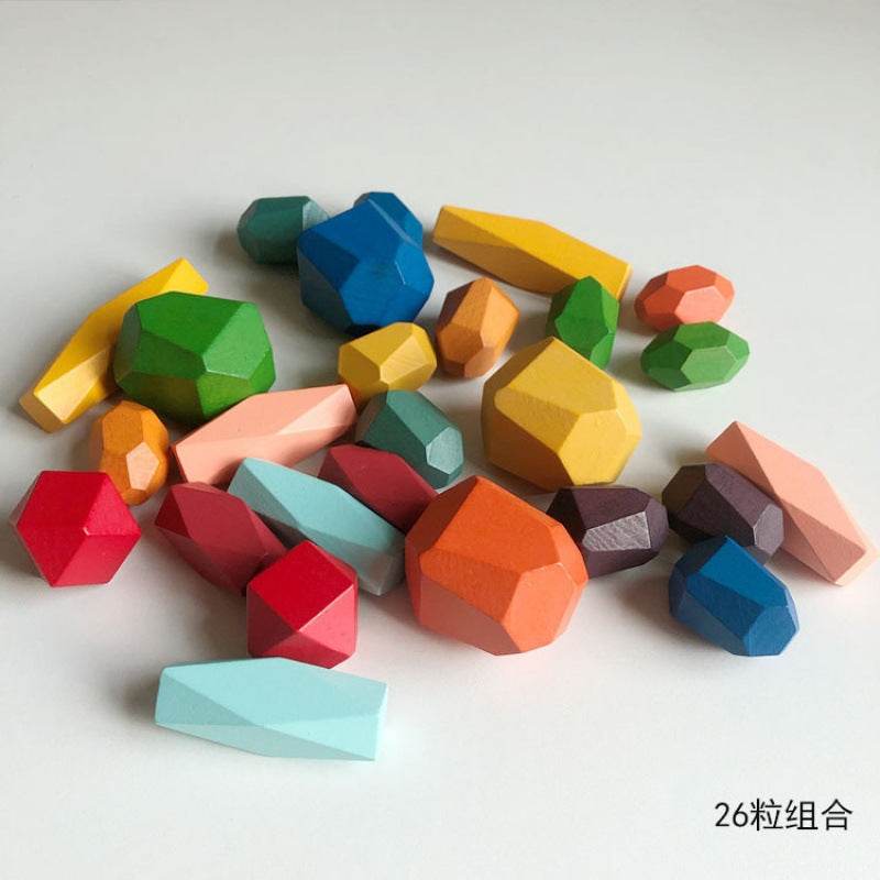 Montessori Principled Stacked Stone Wooden Blocks - Shop Jobie
