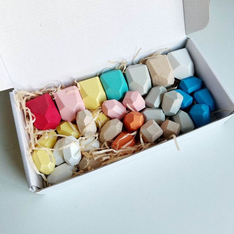 Montessori Principled Stacked Stone Wooden Blocks - Shop Jobie