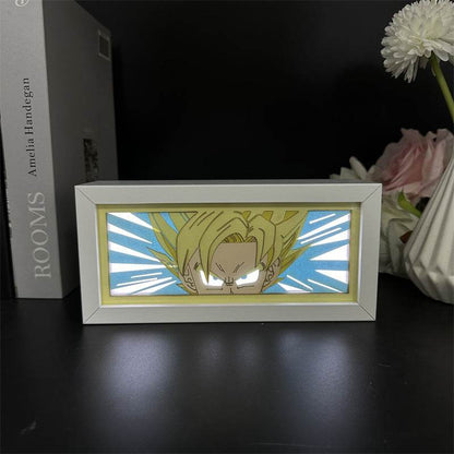 Dragon Ball Cartoon Paper Carving Frame & Night Light - Shop Jobie