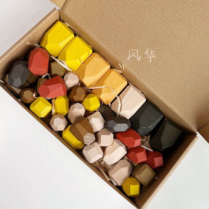 Montessori Principled Stacked Stone Wooden Blocks - Shop Jobie