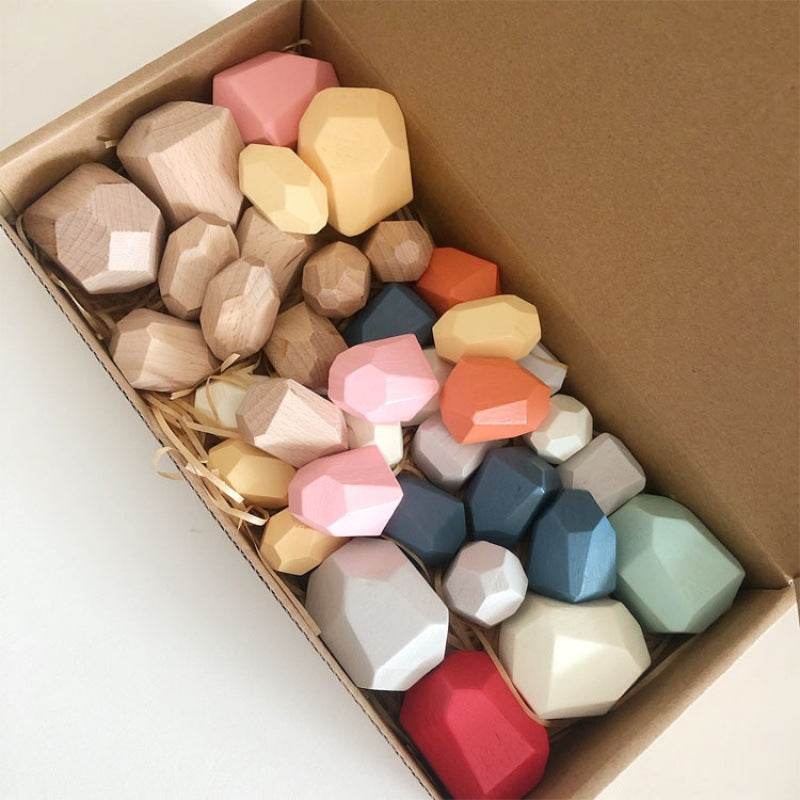 Montessori Principled Stacked Stone Wooden Blocks - Shop Jobie