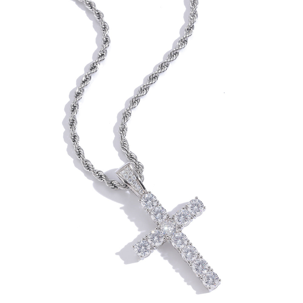 Silver Cross Pendant Necklace