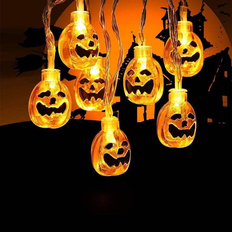 Halloween Witches Hat Pumpkin LED String Lights - Shop Jobie