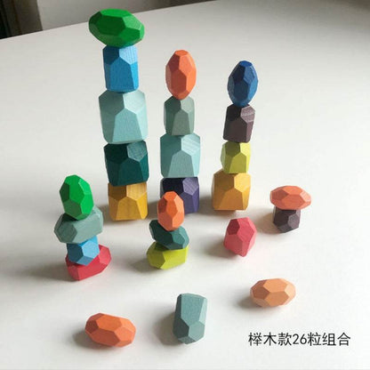 Montessori Principled Stacked Stone Wooden Blocks - Shop Jobie