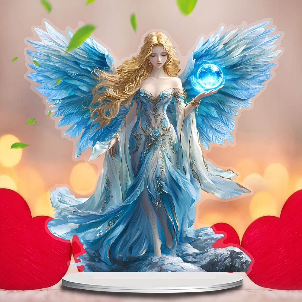 Blue Wing Guardian Angel Statue - Shop Jobie