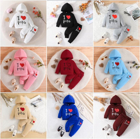 Kid's Trendy Hooded sweatshirt & pants set - Shop Jobie