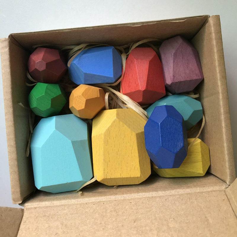 Montessori Principled Stacked Stone Wooden Blocks - Shop Jobie