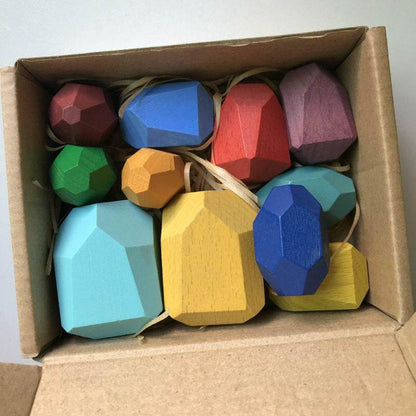 Montessori Principled Stacked Stone Wooden Blocks - Shop Jobie