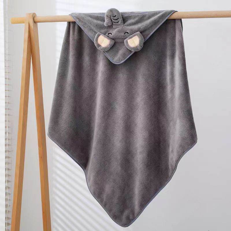 Comfy Cartoon Fleece Children's Cape Bath Towel - Shop Jobie