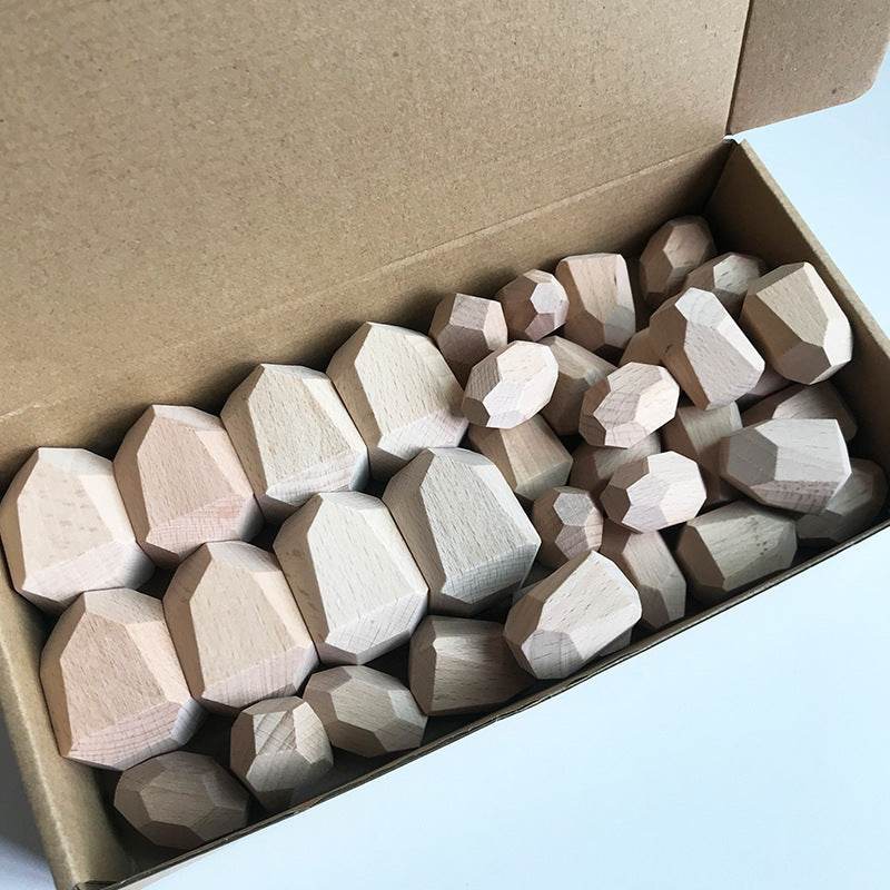 Montessori Principled Stacked Stone Wooden Blocks - Shop Jobie